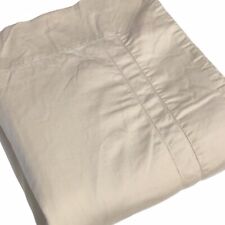 Frette King Flat Sheet Beige Cotton Hemstitch Made in Italy 116x102"