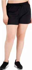 ID Ideology Womens Plus Size Running Shorts Black Size 2X - Picture 1 of 6