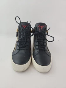 Giuseppe Zanotti Sneaker doppelter Reißverschluss Hi Top Tri Color Leder Lack Größe 42 US 9 - Bild 1 von 20