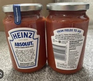 2 x Heinz X Absolute Vodka Limited Edition Tomato Pasta Sauce 350g - Picture 1 of 1