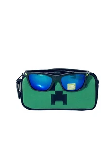 Minecraft Kid's Black Green Sunglasses and Zippered Case Set 100% UV - NOWT - Picture 1 of 7
