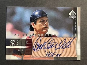 Tarjeta automática SP 2003 auténtica quirografía Carlton Fisk SN#85/100 #CF - Imagen 1 de 2