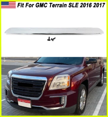 Chrome Front Bumper Hood Molding Trim Fit GMC Terrain SLE SLT Denali 2016-2017 Foto 1 de 4