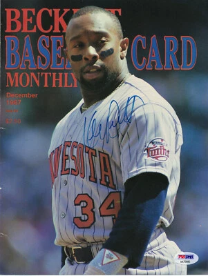 Kirby Puckett 8.5x11 Beckett Cover Photo Signed Auto PSA/DNA Authenticated - Image 1 of 4