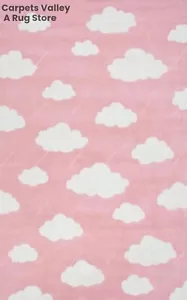 Cloud Pink Hand-Tufted Wool Handmade Area Rug Carpet for Home Living Room - Picture 1 of 11