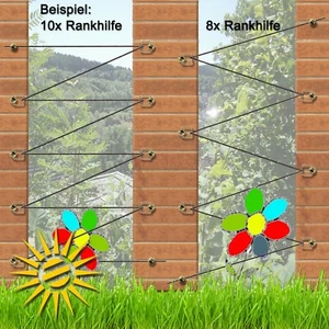 8x Ayuda de enganche con cuerda de acero inoxidable de 2 mm para rosas y plantas trepadoras, ayuda de enganche  - Imagen 1 de 5