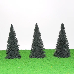 S0404 10pcs 12cm Model Train Trees Cedar Railroad Scenery Layout HO OO Scale NEW - Picture 1 of 6