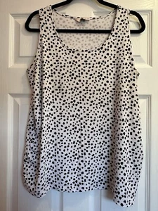 TU Maternity Vest Top Dalmatian/Polkadot Monochrome Size 18 - Picture 1 of 4