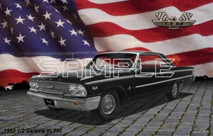 1963 1/2 Ford Galaxie XL500 427 American Muscle Print - Picture 1 of 1