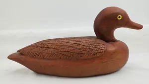 PATO DE MADERA TALLADO A MANO VINTAGE FIRMADO (SEGUNDO) - Imagen 1 de 12