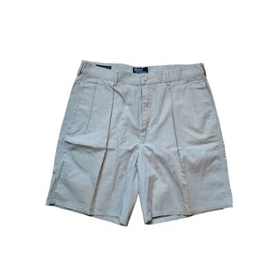 Polo vintage Ralph Lauren clássico de golfe feito nos EUA TAMANHO 36 cinza chino e branco - Imagem 1 de 4