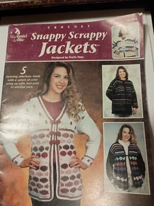 Snappy Scrappy Jackets Crochet 2001 Leaflet, Annie's Attic A5 - Picture 1 of 2
