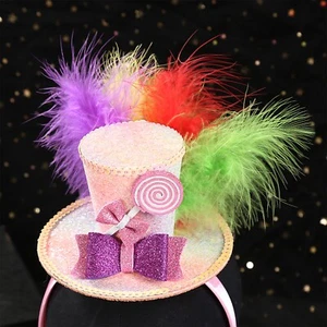 Womens Hair Hoop Creative Costume Accessories Comfortable Headband Feather Pink - Picture 1 of 23