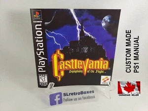 CASTLEVANIA SYMPHONY Of The NIGHT 'Replacement' Instruction Manual Playstation - Picture 1 of 7
