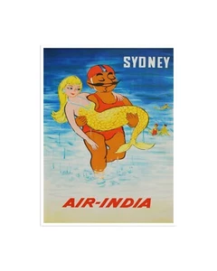 Australia Travel Poster Vintage Sydney Souvenir Art Print 12x16" XR2712 - Picture 1 of 1