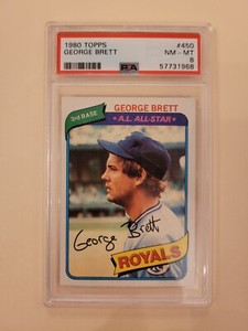 1980 Topps #450 George Brett PSA 8 NM-MT HOF Royals