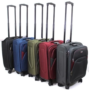 EasyJet Ryanair 55x35x20cm Cabin Case Wheel Luggage Case Trolley Travel Bag - Picture 1 of 41