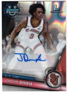 JORDAN DINGLE 23/24 Bowman Chrome U University 1st WAVE REFRACTOR Auto / 199 - Picture 1 of 2