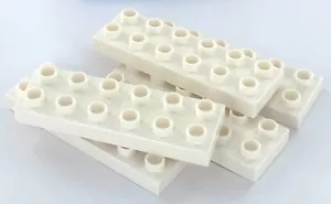 LEGO Duplo Piastra di Pietre, Bianco, 2x6, 5 Pezzi, NUOVO - Foto 1 di 1