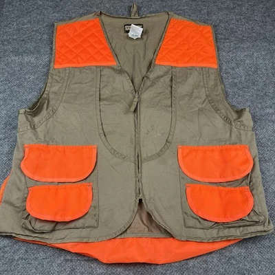 Vintage SafTbak Hunting Vest Extra Large Orange Brown Mens Water Repellent - Image 1 of 4