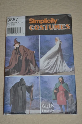 Sewing pattern Simplicity 9887 mens & womens costume capes, size XS-XL - Image 1 of 3
