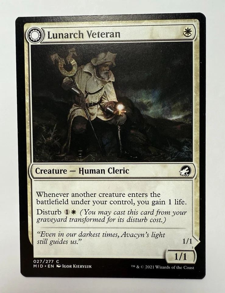 Lunarch Veteran // Luminous Phantom (027) Innistrad: Midnight Hunt MID MTG Magic - Image 1 of 1