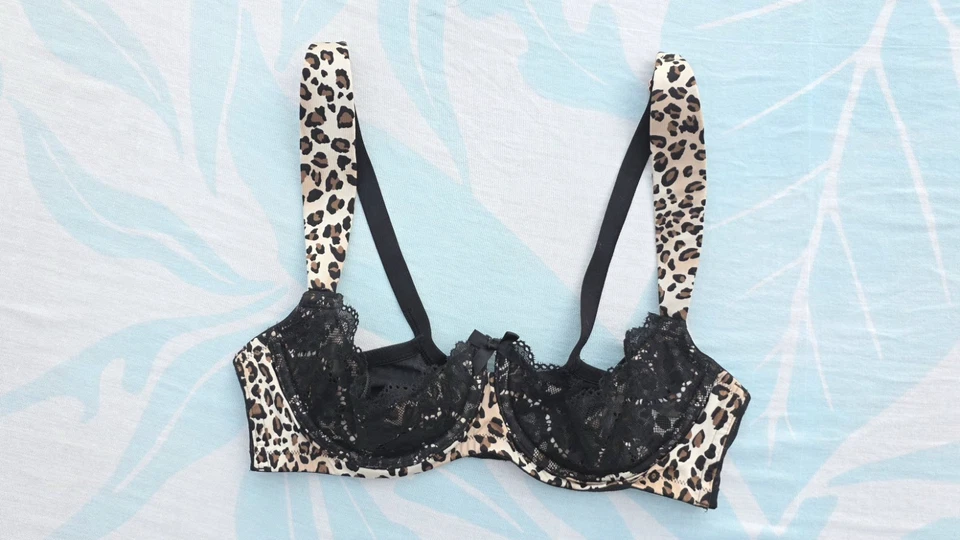 Cacique Seriously Sexy Lightly Lined Quarter Cup Lace Bra Animal Prints sz 36C - Image 1 of 4