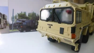 1/32 Scale MAN SX-extreme Mobility Truck System Yellow Diecast Model Toy Gift - Image 1 of 4