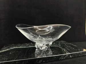 Vintage Steuben Lead Crystal Trillium Footed Serving Center Bowl 10 In. Wide - Bild 1 von 13