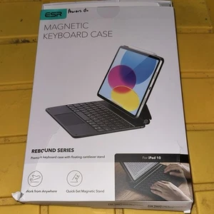 ESR Magnetic Keyboard Case Rebound Series For ipad 10th 11th (A16,2025) Black - Afbeelding 1 van 1