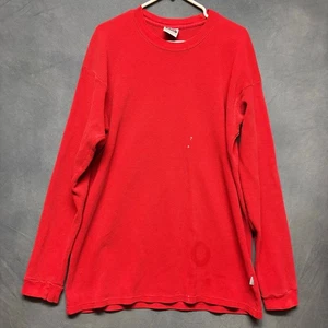 Vintage Pro Club Shirt Waffle Knit Thermal Long Sleeve Baselayer USA Made Grunge - Picture 1 of 11