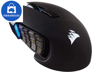 Corsair Scimitar Elite RGB Optical MOBA/MMO Gaming Mouse 18000 DPI Optical Senso - Picture 1 of 12