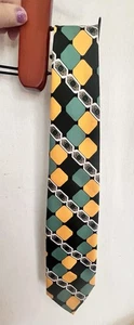 Sulka NY Men’s Necktie Tie Unique Retro Geo Design - Picture 1 of 6