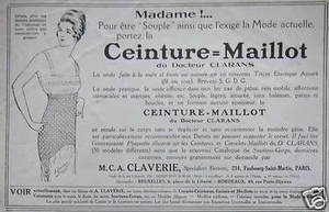 PUBLICITÉ CLAVERIE CEINTURE MAILLOT MADAME ! POUR ÊTRE SOUPLE - Bild 1 von 1