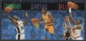1994-95 Skybox NBA Basketball Uncut Promo Sheet Magic , Olajuwon, Robinson - Picture 1 of 2