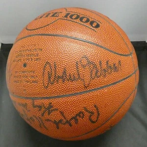 2000 NYC Hoops HOF Class Kareem Abdul Jabbar Signed Ball 9 Autos Full JSA Letter - Picture 1 of 12