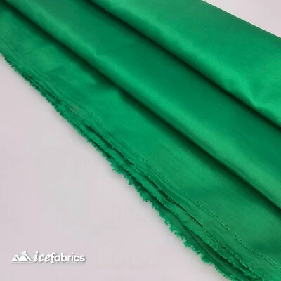 Kelly Green Taffeta Fabric By The Yard- Solid Poly Taffeta Fabric- Decoration - Image 1 of 4