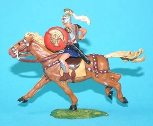 ELASTOLIN 4CM 40MM SERIES No 8450 MOUNTED ROMAN SOLDIER HORSE RIDER 1960s GERMAN - Bild 1 von 3