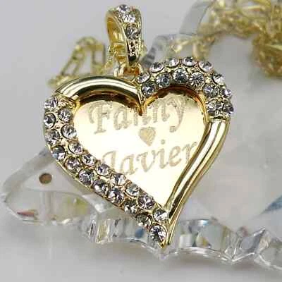 Custom 18K Gold Plated Heart Necklace – Engraved Name Pendant Gift for Her - Image 1 of 4