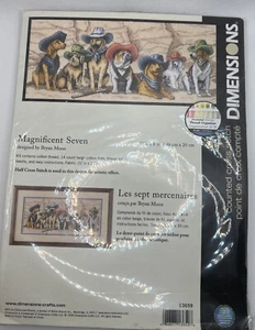 Dimensions Sunset MAGNIFICENT SEVEN Counted Cross Stitch Kit #13659 GEÖFFNET - Bild 1 von 4