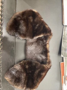 Vintage Mahogany Mink  Fur Collar  - Picture 1 of 6