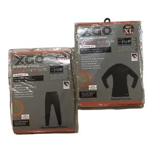 XL Set XGO Mid-weight Tech Waffle Phase 2 Thermal Long sleeve Shirt & Pants Mens - Picture 1 of 5