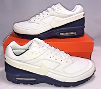 NIKE MENS SIZE 11.5 AIR MAX WHITE BLUE RETRO PREMIUM RUNNING SHOES NEW RARE