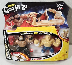 2024 WWE Superstars Goo Jit Zu Roman Reigns vs Cody Rhodes Stretchy Figures NEW - Picture 1 of 6