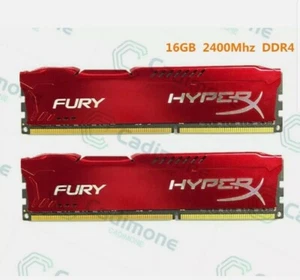 For Kingston HyperX 16GB DDR4-2400MHz PC4-19200 Red Desktop Memory USA 2x8gb - Picture 1 of 1