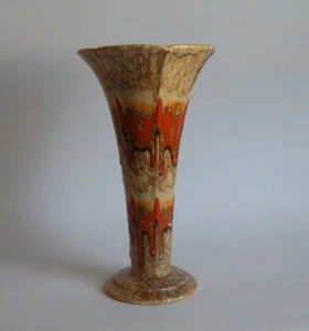 CARSTENS -UFFRECHT VASE Trichtervase farbig ART DECO 32,5cm - Picture 1 of 10