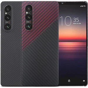 Funda protectora delgada de fibra de carbono de aramida real para Sony Xperia 1 VI/10 VI - Imagen 1 de 31