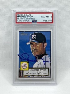 2001 Topps Heritage #39 Mariano Rivera auto Black Back PSA/DNA 10 Signed Yankees