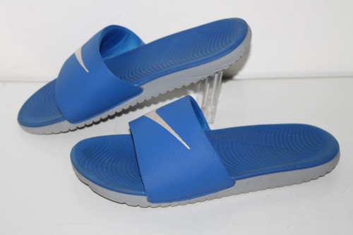 Sandali Nike Kawa Slide #819352 400 Royal Grigi Gioventù USA taglia 7Y