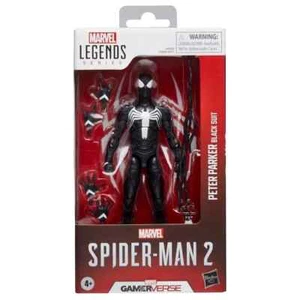 Spider-Man Marvel Legends Series Gamerverse Peter Parker Traje Negro Figura Actina - Imagen 1 de 6